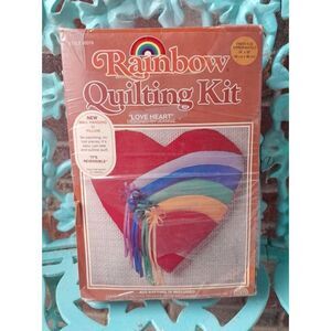 VTG Rainbow Heart Quilting Kit "Love Heart" Designed by Jeanne - NEW in Package